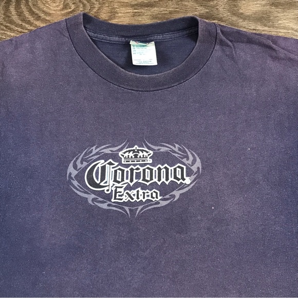 Delta Pro Weight Men’s 2003 Vintage Tribal Corona Extra Beer Promo T-Shirt Sz L - Picture 7 of 10